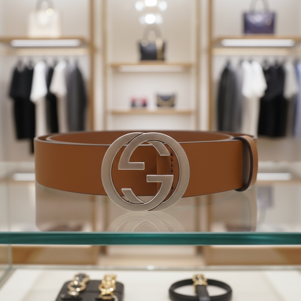 GUCCI – Leather Belt Brown – Women’s Size 85 / 34 – 100% Authentic ✨Almost Unused Pre-Owned Condition