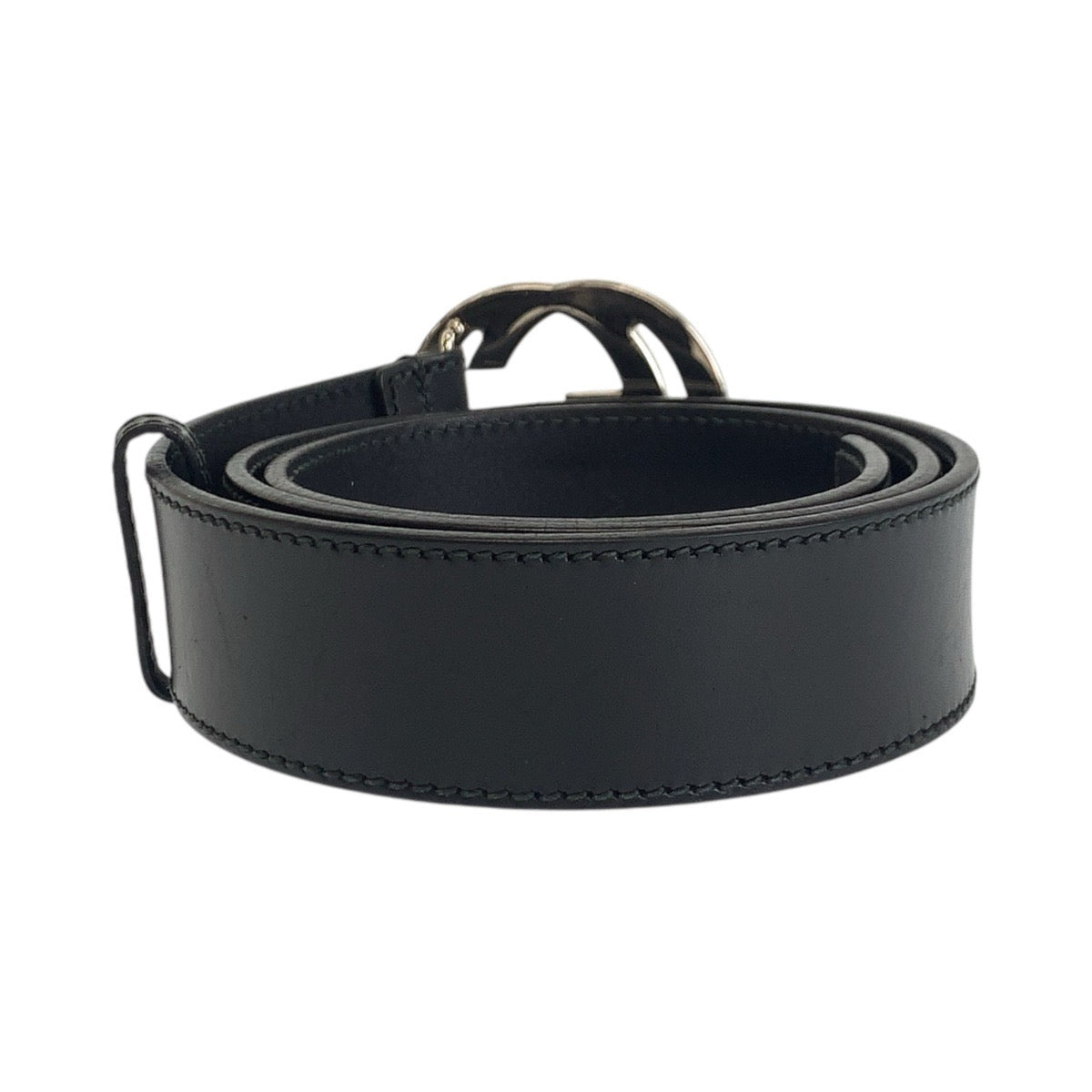 GUCCI – Black Unisex Leather Interlocking Belt – Italy – 100% Authentic ✨Previously Owned Very Good Condition ~29% Off MSRP