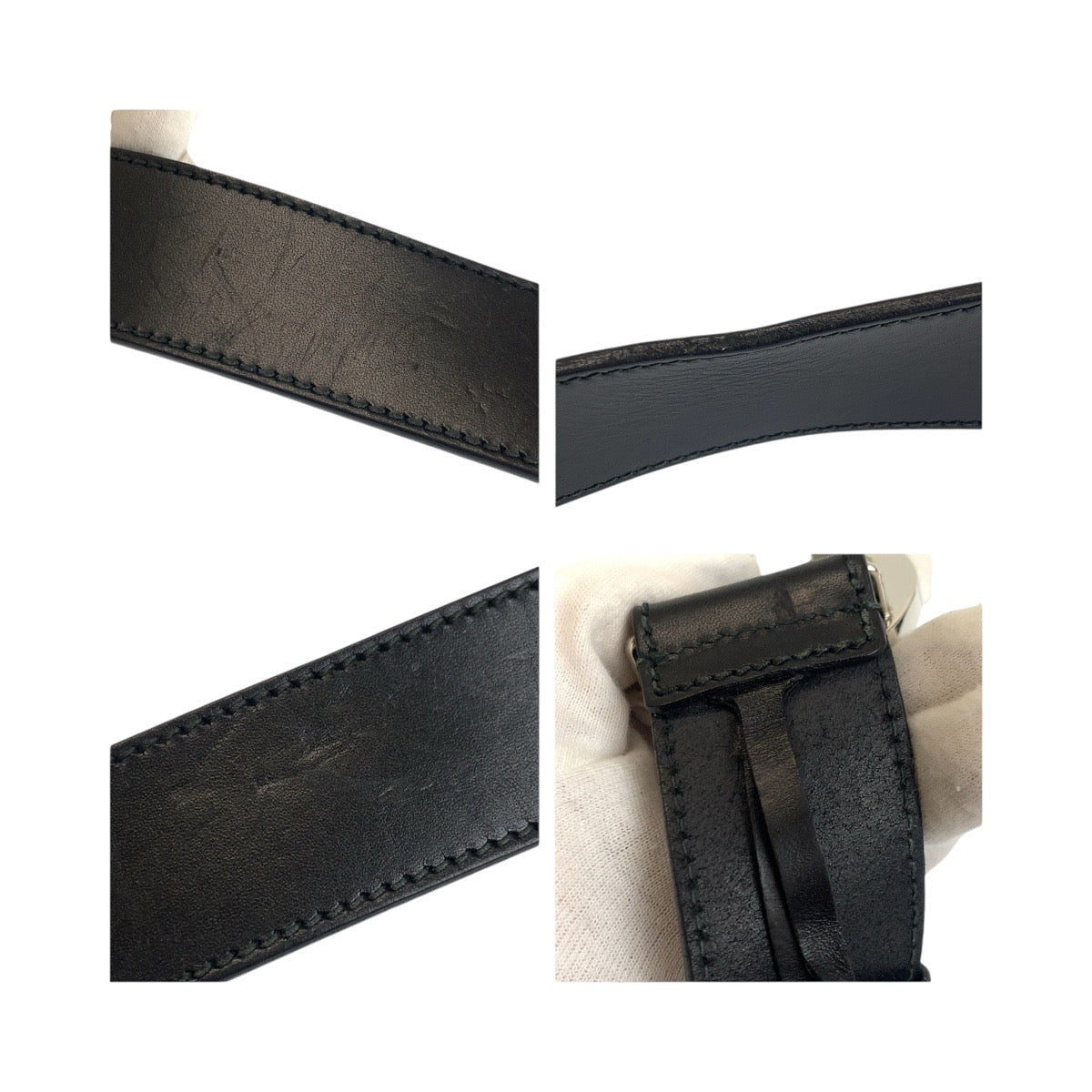 GUCCI – Black Unisex Leather Interlocking Belt – Italy – 100% Authentic ✨Previously Owned Very Good Condition ~29% Off MSRP