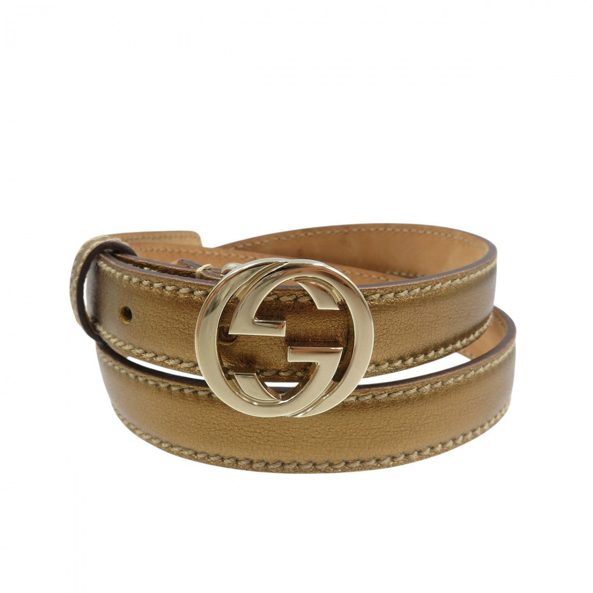 GUCCI Belt Leather Gold – Women’s – 100% Authentic ✨Excellent Pre-Owned Condition