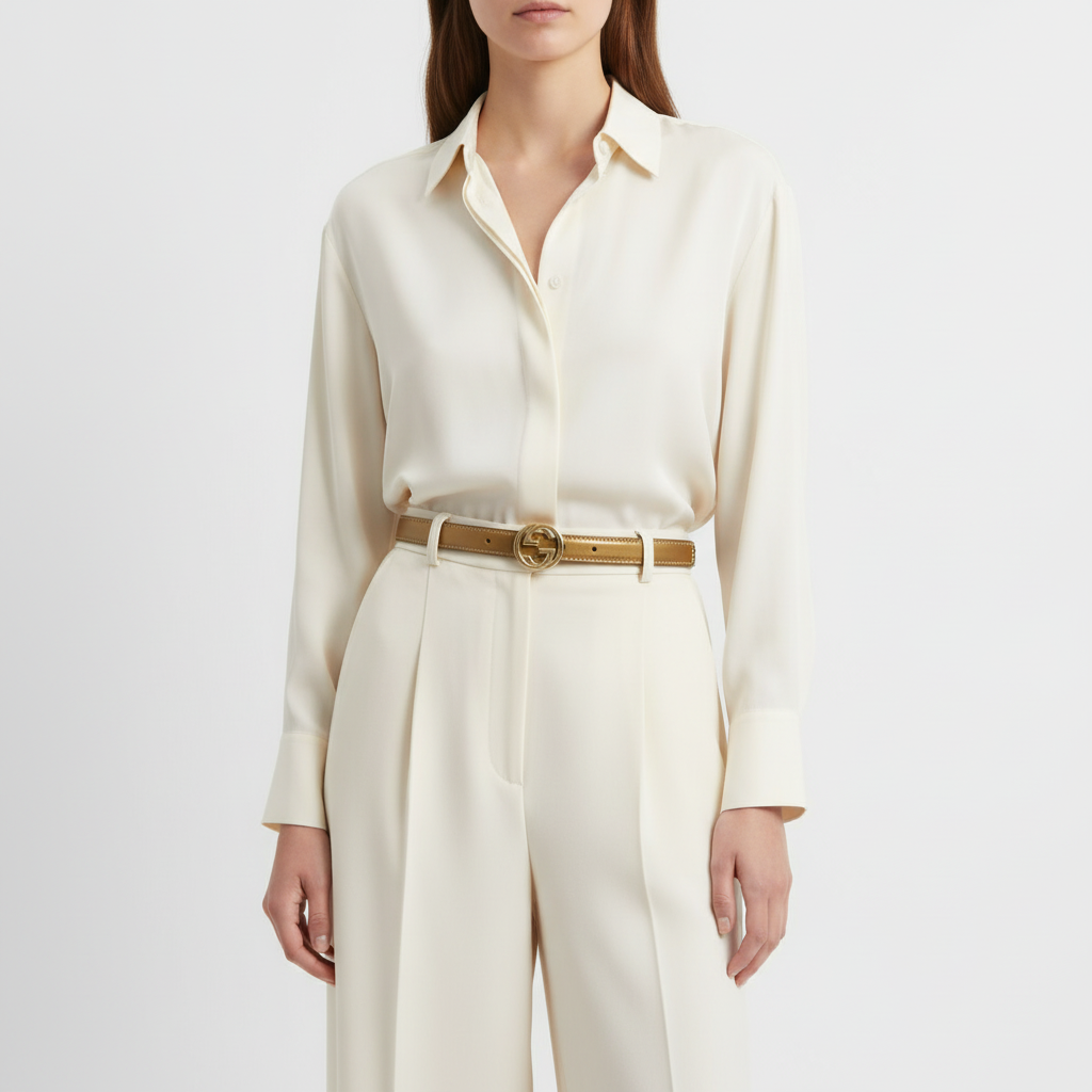 GUCCI Belt Leather Gold – Women’s – 100% Authentic ✨Excellent Pre-Owned Condition