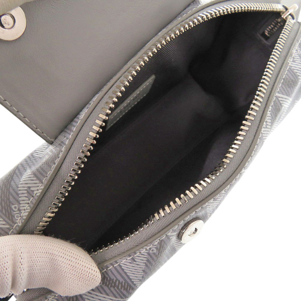 Christian Dior  Rango 22 Shoulder Bag Gray Leather and PVC