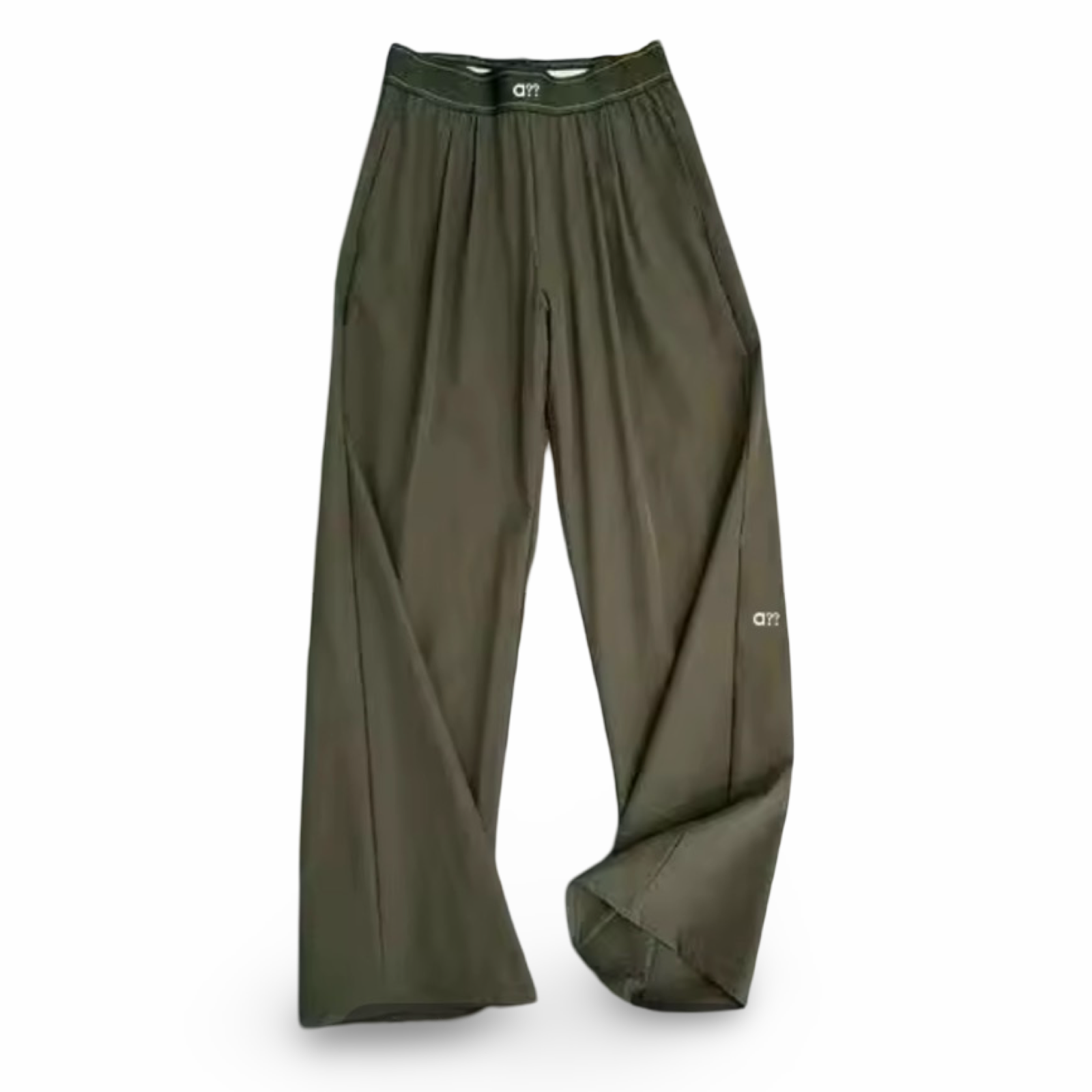 High-Waist Straight-Leg  – Soft Stretch Full-Length Casual Trousers