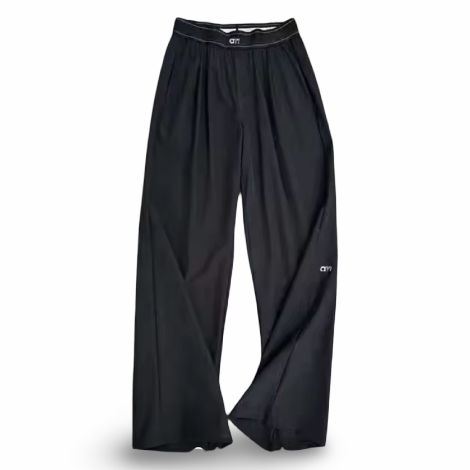 High-Waist Straight-Leg  – Soft Stretch Full-Length Casual Trousers