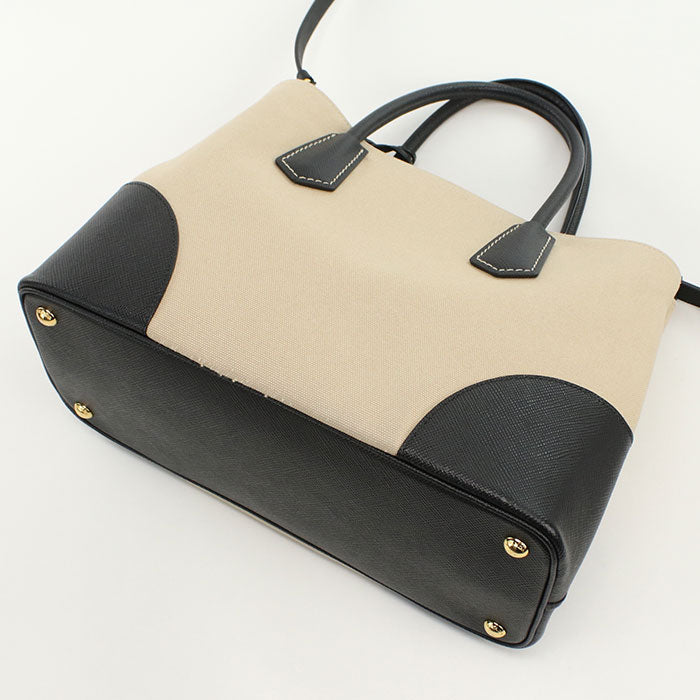 PRADA – 2WAY Canapa Tote Bag – Canvas – Beige – 100% Authentic Previously Owned Very Good Condition ~24% Off MSRP