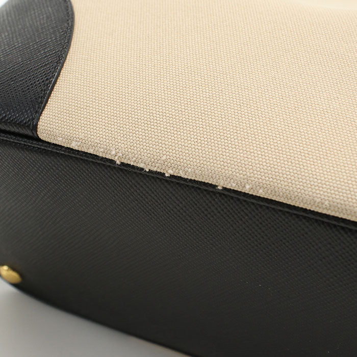 PRADA – 2WAY Canapa Tote Bag – Canvas – Beige – 100% Authentic Previously Owned Very Good Condition ~24% Off MSRP