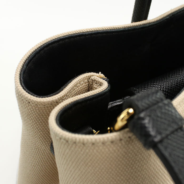 PRADA – 2WAY Canapa Tote Bag – Canvas – Beige – 100% Authentic Previously Owned Very Good Condition ~24% Off MSRP