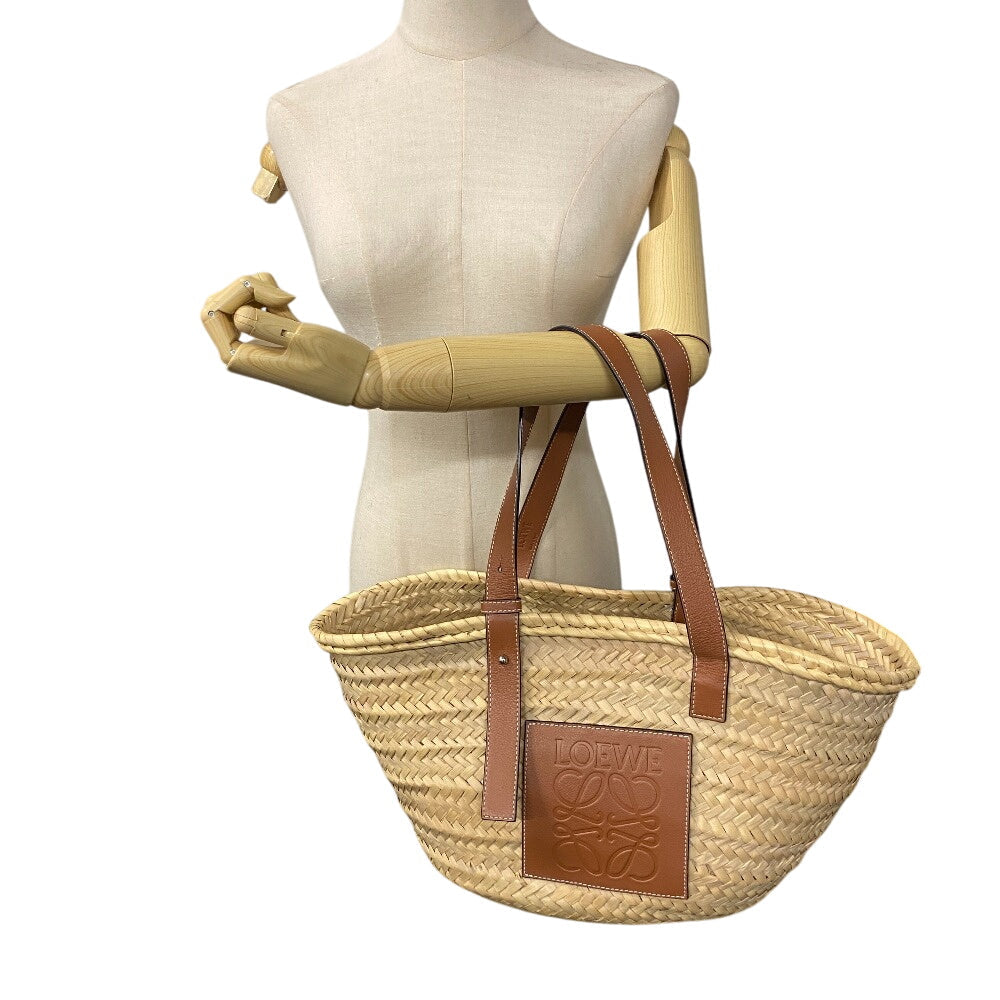 LOEWE Basket  Medium – Raffia & Leather – 2020 – 100% Authentic ✨Very good Pre-Owned Condition
