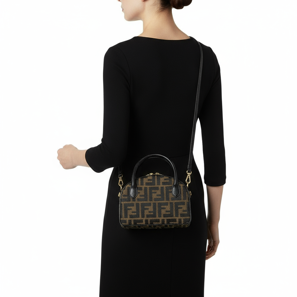 FENDI – Zucca Line Handbag – Brown Canvas – 100% Authentic Pre-Owned Excellent Condition ~29% Off MSRP