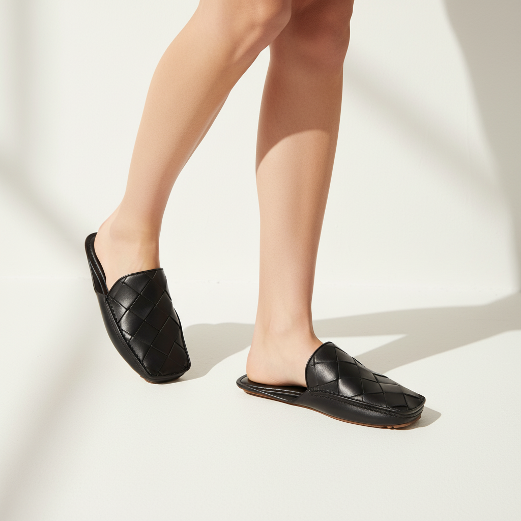 BOTTEGA VENETA – Black Leather Sandals – Size 37 (US 6) – 100% Authentic ✨Previously Owned Excellent Condition ~33% Off MSRP