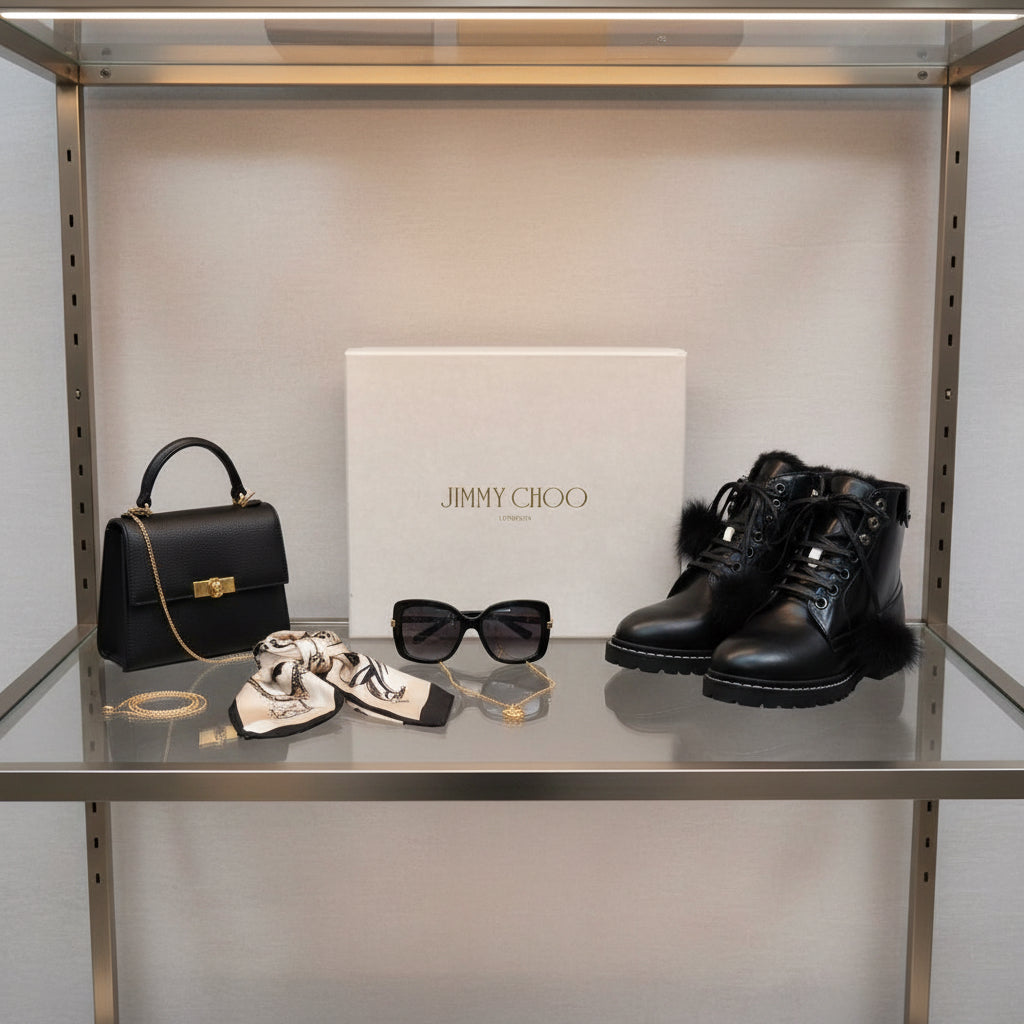 JIMMY CHOO – SNOW FLAT Short Boots Size 39.5.   100% Authentic Excellent Pre-Owned ✨Unused Condition