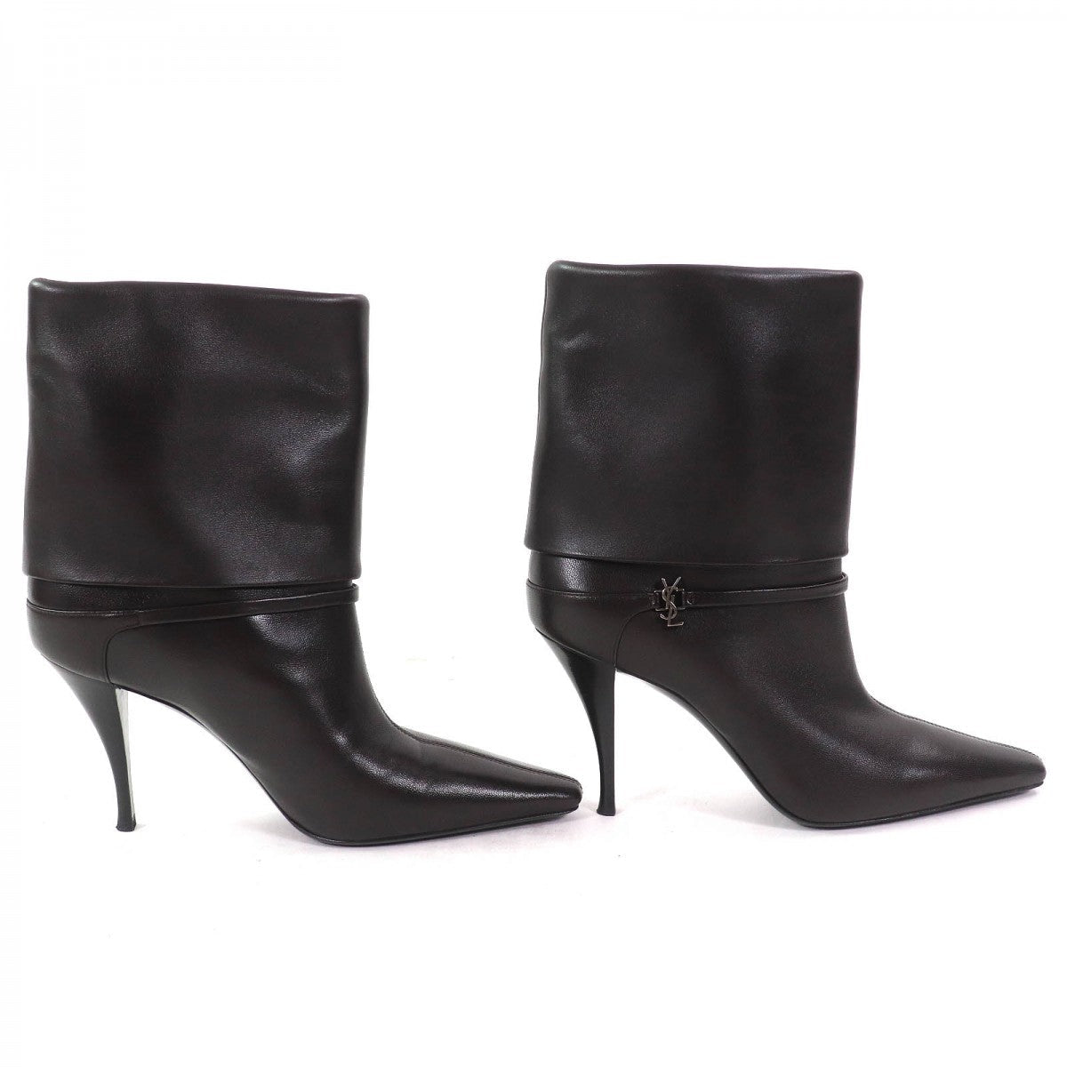 SAINT LAURENT Ricky Short Boots  Black Leather – Women’s 38 – 100% Authentic Excellent Pre-Owned Condition ~27% off MSRP