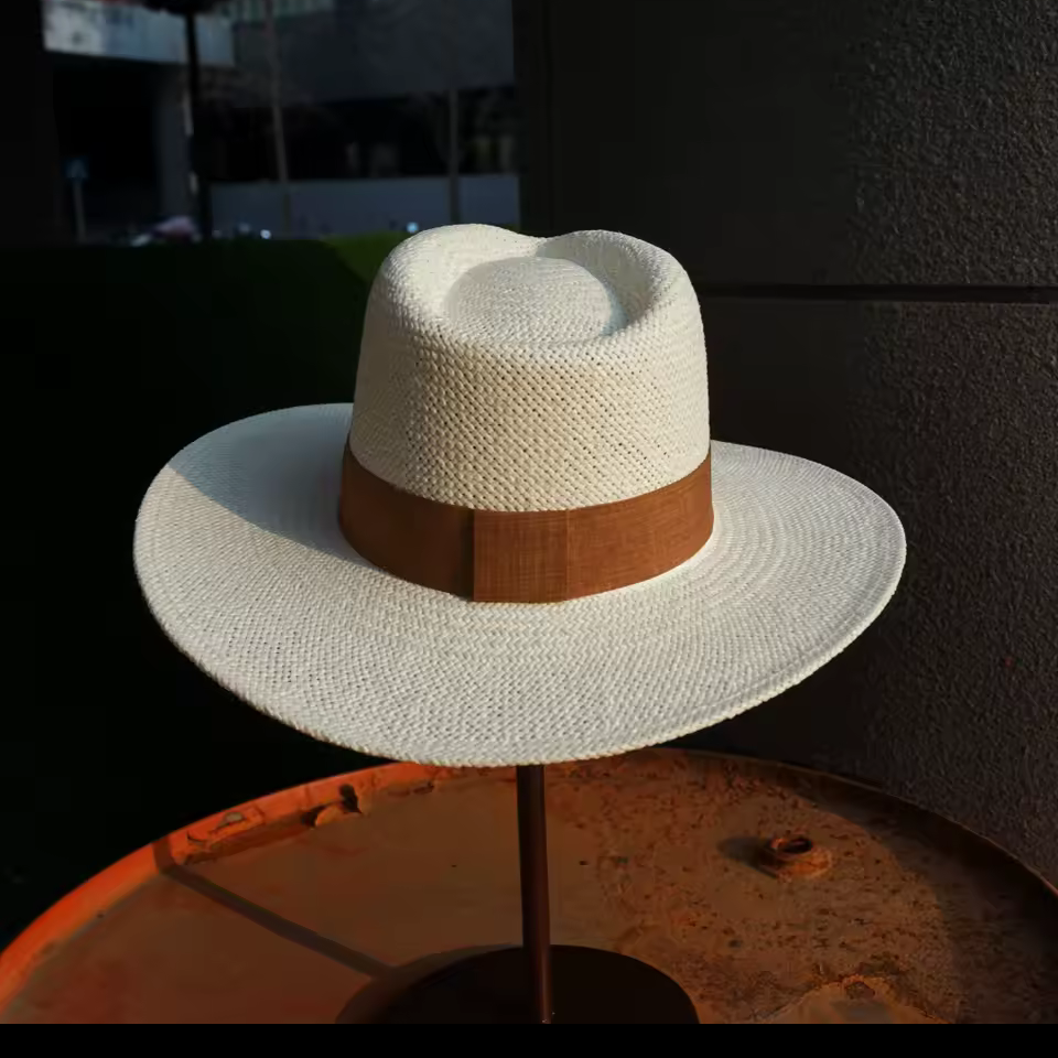 Luxury Woven Panama Straw Hat – Adjustable Summer Fedora for Men & Women | Sun Protection