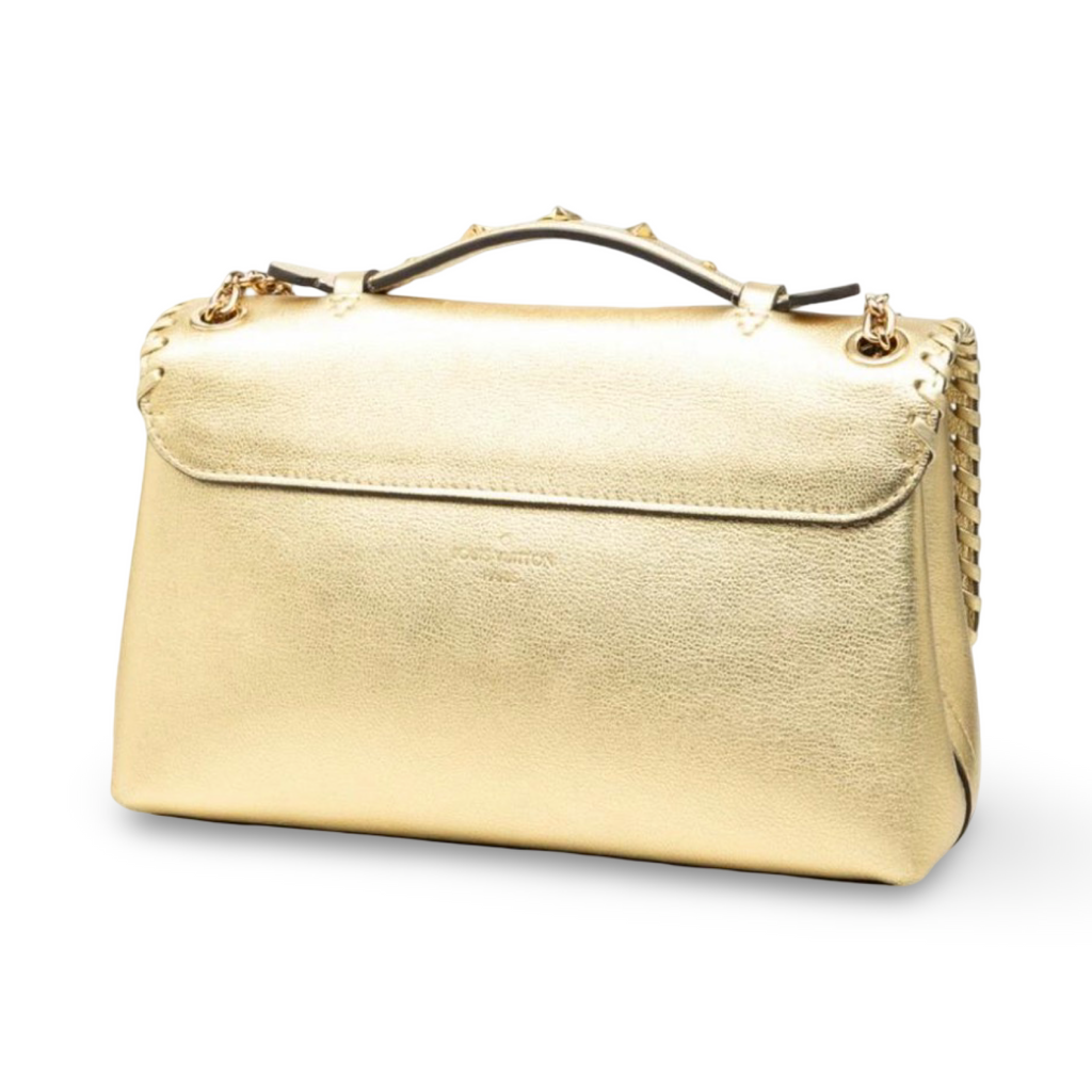 Louis Vuitton Very Chain Shoulder Bag Gold Leather Authentic Previously Owned