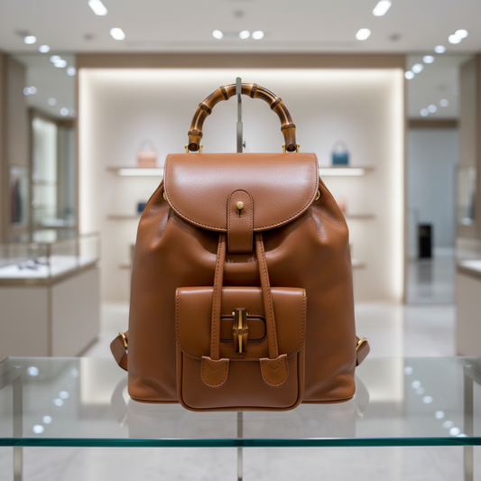 Gucci Backpack Bamboo 100% Authentic ✨Very good Pre-Owned condition ~22 % off MSRP