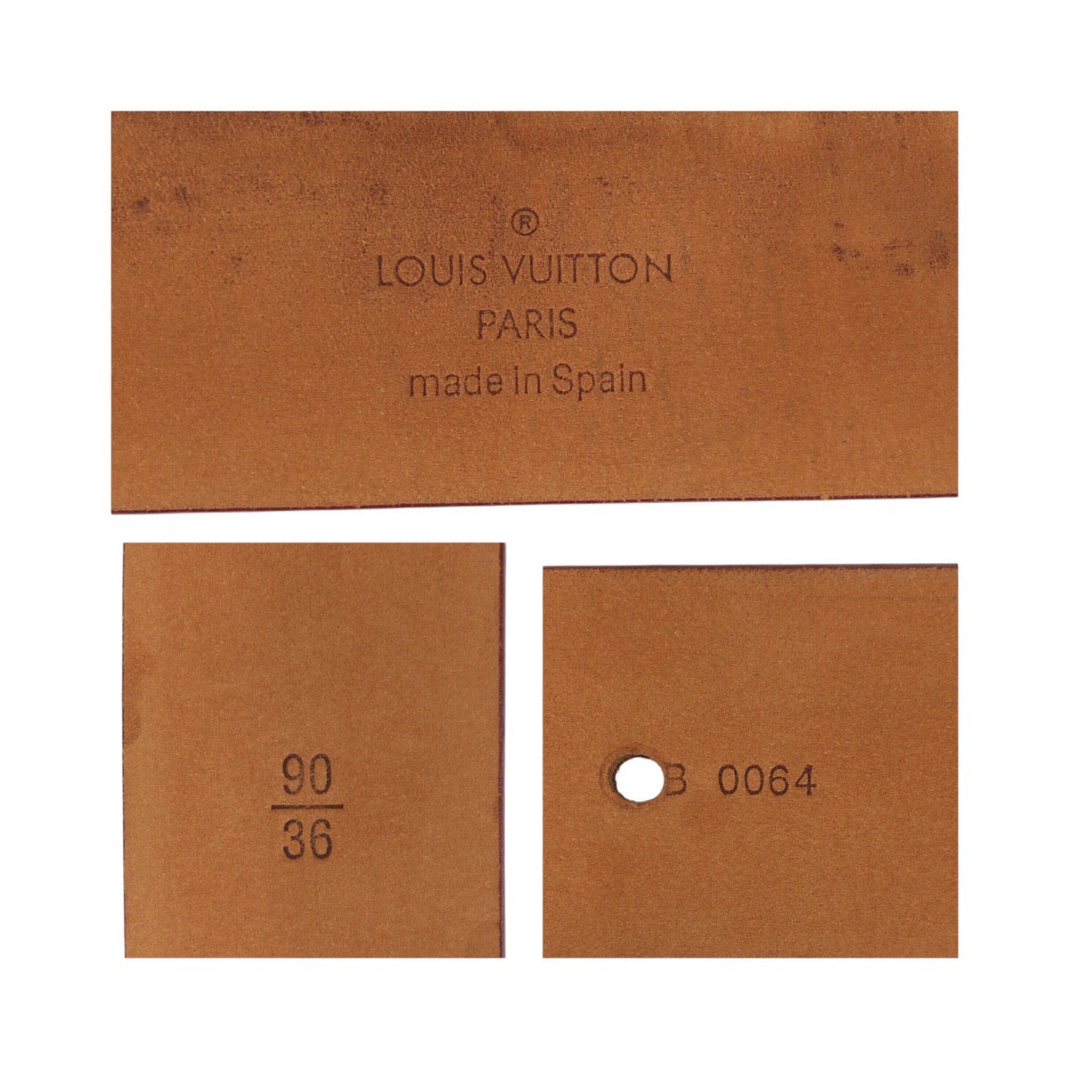 Louis Vuitton Sunture Belt                             Size: 36 Brown Leather with Metal LV Initial Buckle