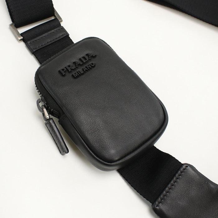 PRADA – Belt Bag / Body Bag – Vitello Leather – Black – 100% Authentic Previously Owned Pristine Condition ~21% Off MSRP