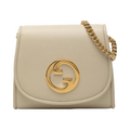 Gucci Interlocking G Blondie ivory chain shoulder wallet Authentic Previously Owned