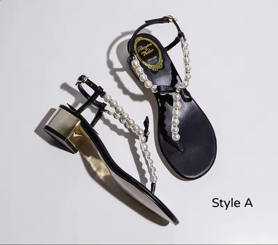 Gold Heeled Pearl Embellished Sandals | L’LUXE Footwear