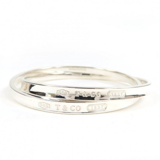 Tiffany & Co. 1837 Interlocking Circle Bangle 925 Sterling Silver 100% Authentic ✨ Excellent Pre-Owned Condition ~ 23% off MSRP