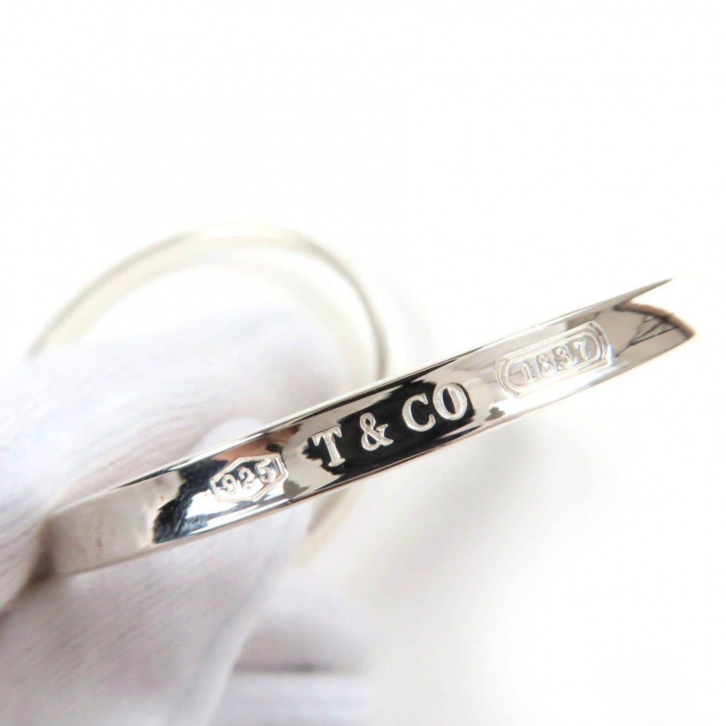 Tiffany & Co. 1837 Interlocking Circle Bangle 925 Sterling Silver 100% Authentic ✨ Excellent Pre-Owned Condition ~ 23% off MSRP