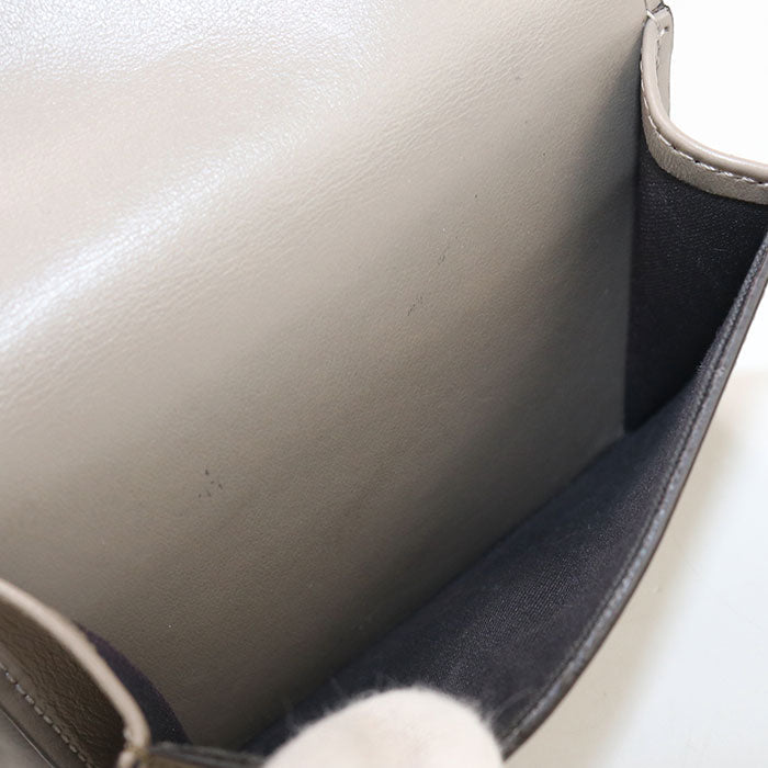 FENDI – FF Diamond Three-Fold Wallet – Gray Leather – 100% Authentic ✨Excellent Pre-Owned Condition ~22% Off MSRP