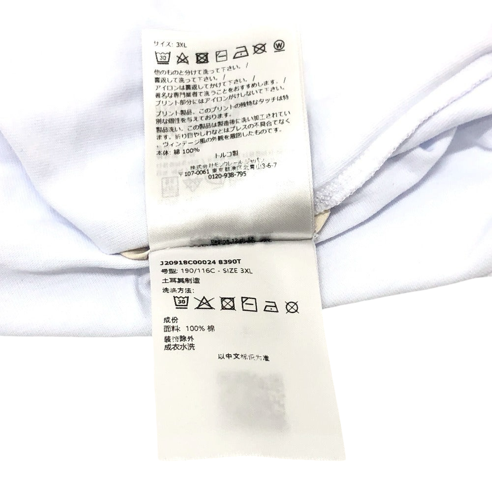 Moncler – Short Sleeve T-Shirt – Logo White –Men’s– XXXL 100% Authentic ✨Pre-Owned Near-Unused Condition ~24.5% off MSRP