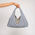 GUCCI Soft Bit Blue Leather Shoulder Bag | Pre-Owned Authentic