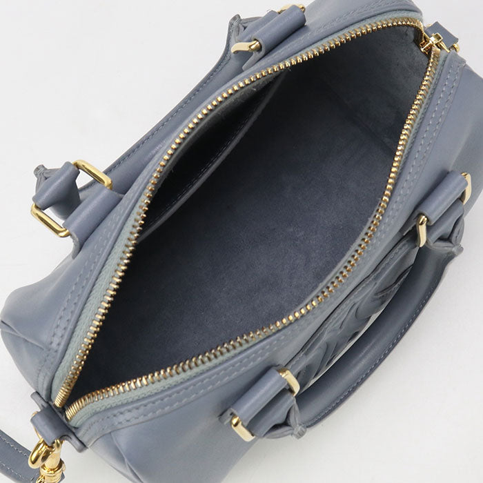CELINE – Small Boston Handbag – Blue Smooth Calfskin Leather –
