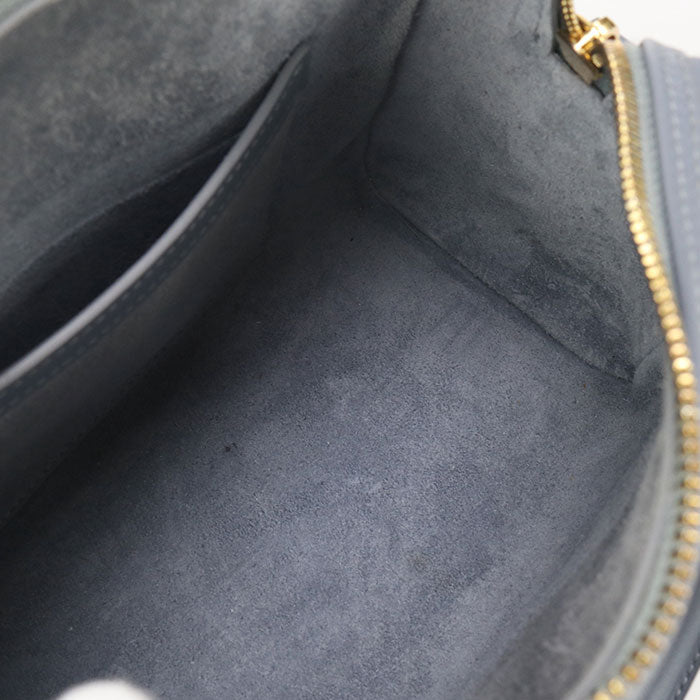 CELINE – Small Boston Handbag – Blue Smooth Calfskin Leather –