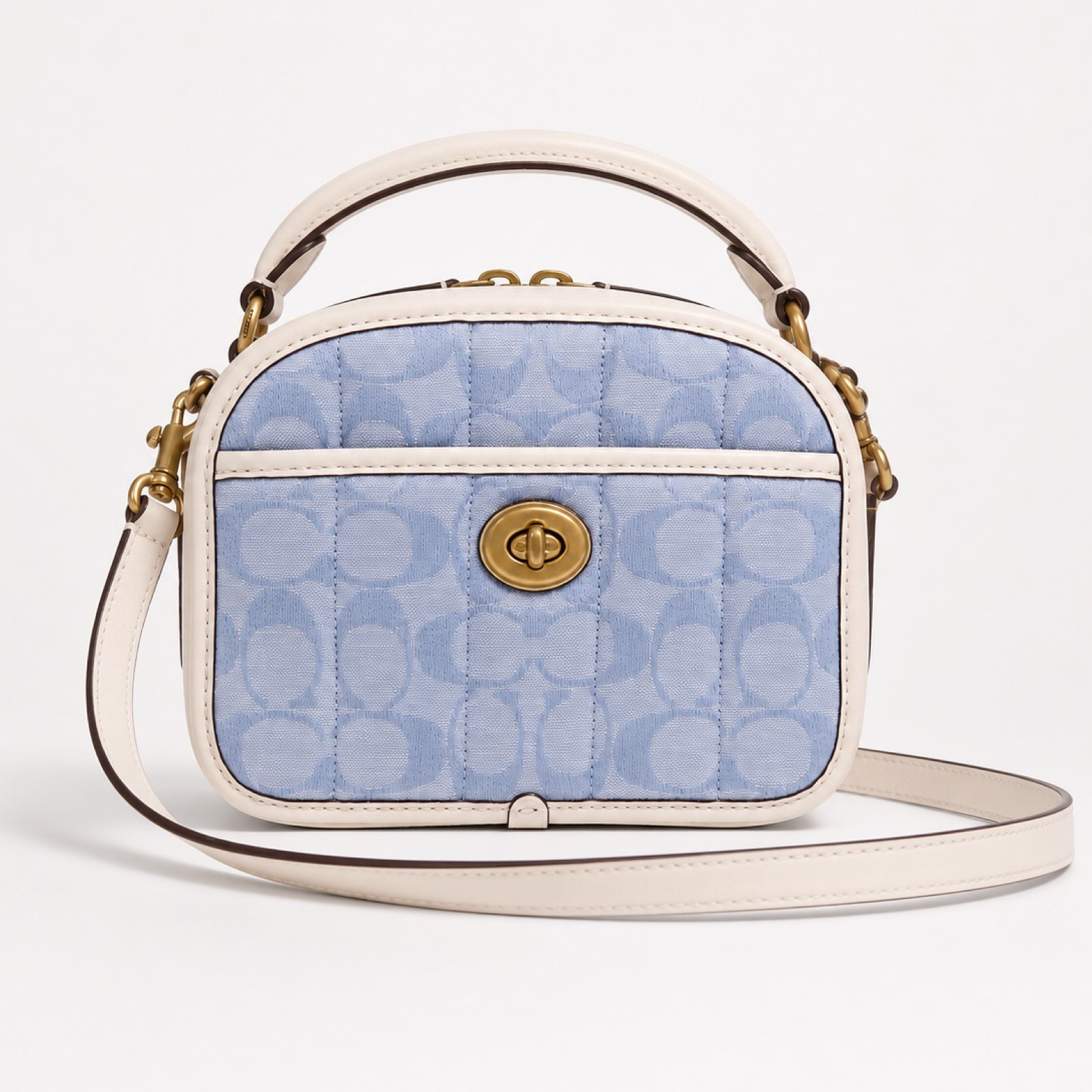 COACH Signature Denim & Leather 2-Way Handbag – Authentic Previously Owned
