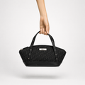 Vintage Dior Trotter Black Monogram Canvas Small Handbag Authentic Previously Owned