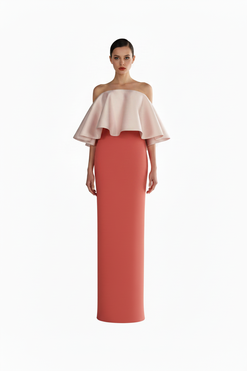 Candy Pink Strapless Trumpet Mermaid Formal Evening Dress