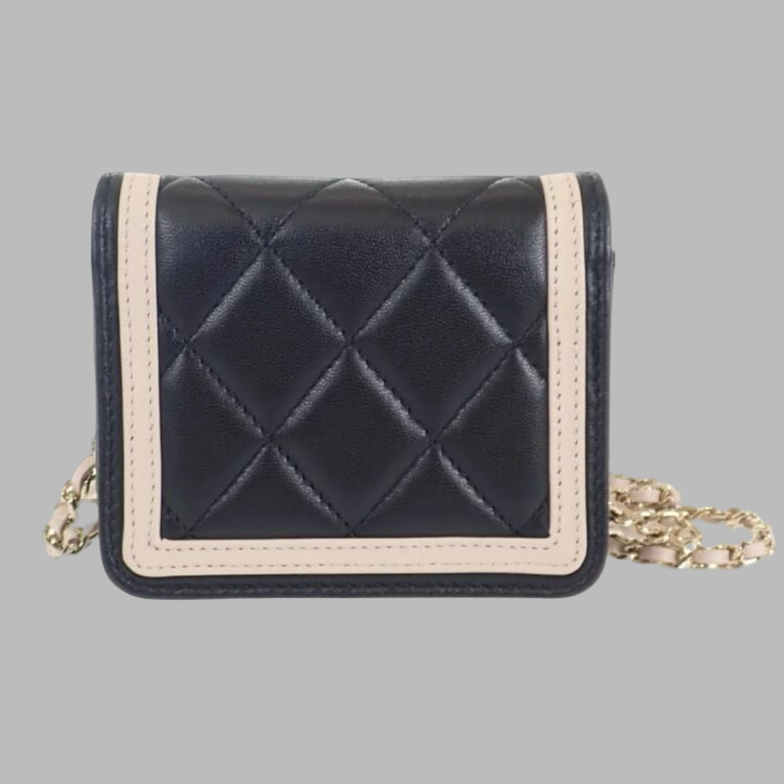 Chanel Mini Matelassé Lambskin Chain Clutch Authentic Previously Owned