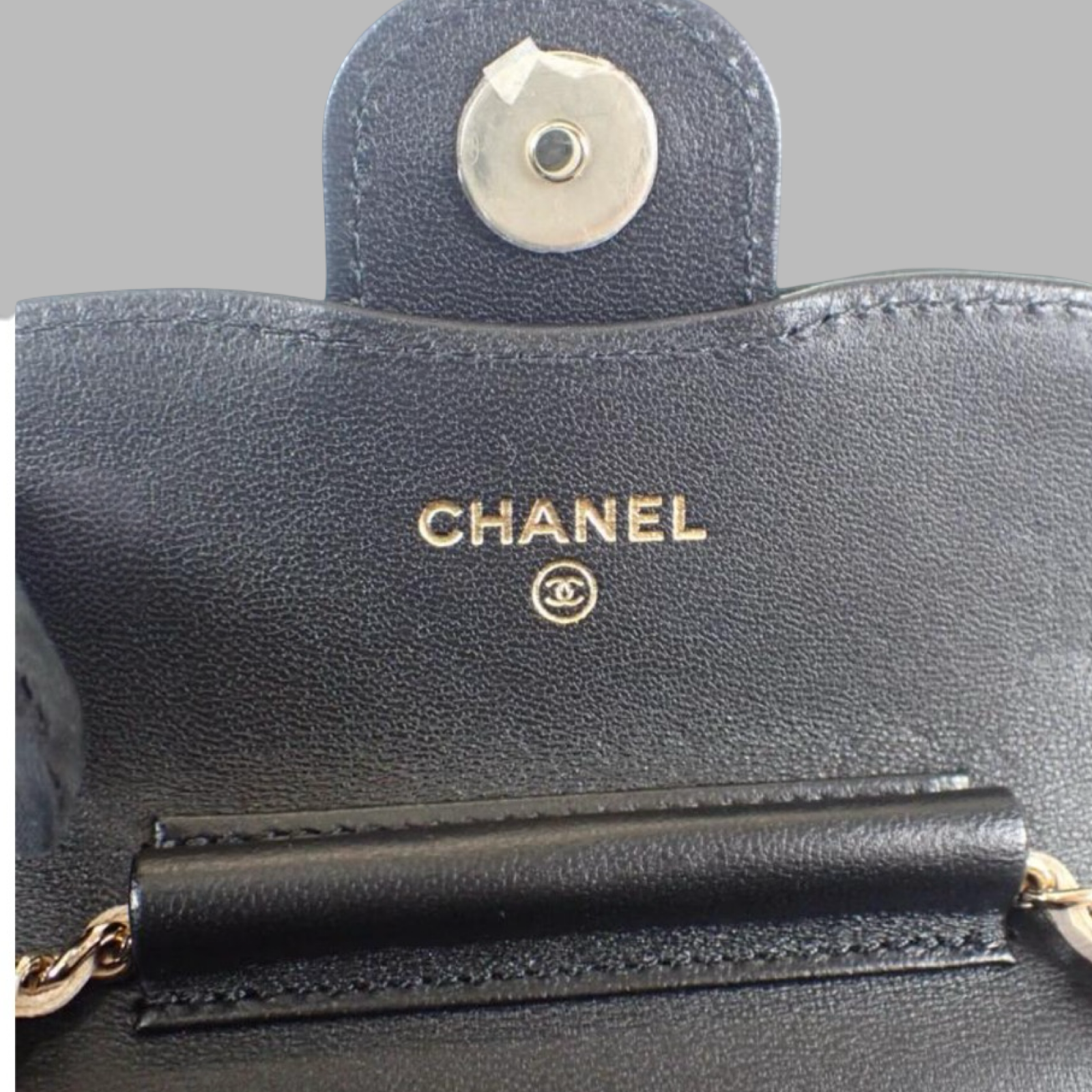 Chanel Mini Matelassé Lambskin Chain Clutch Authentic Previously Owned