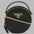 Prada Saffiano Mini Pouch with Chain Shoulder Strap Authentic Previously Owned