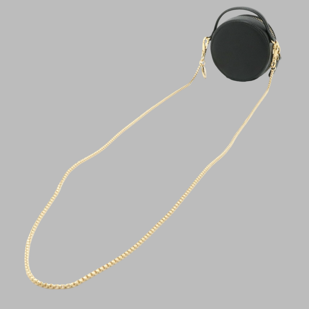 Prada Saffiano Mini Pouch with Chain Shoulder Strap Authentic Previously Owned