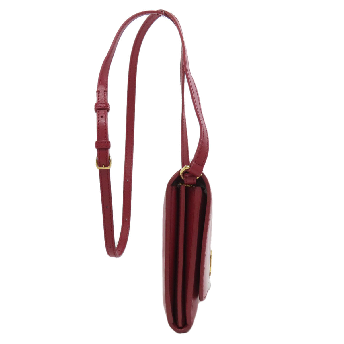 BURBERRY – Long Shoulder Wallet – Red Leather – 100% Authentic ✨Previously Owned Very Good Condition ~32% Off MSRP