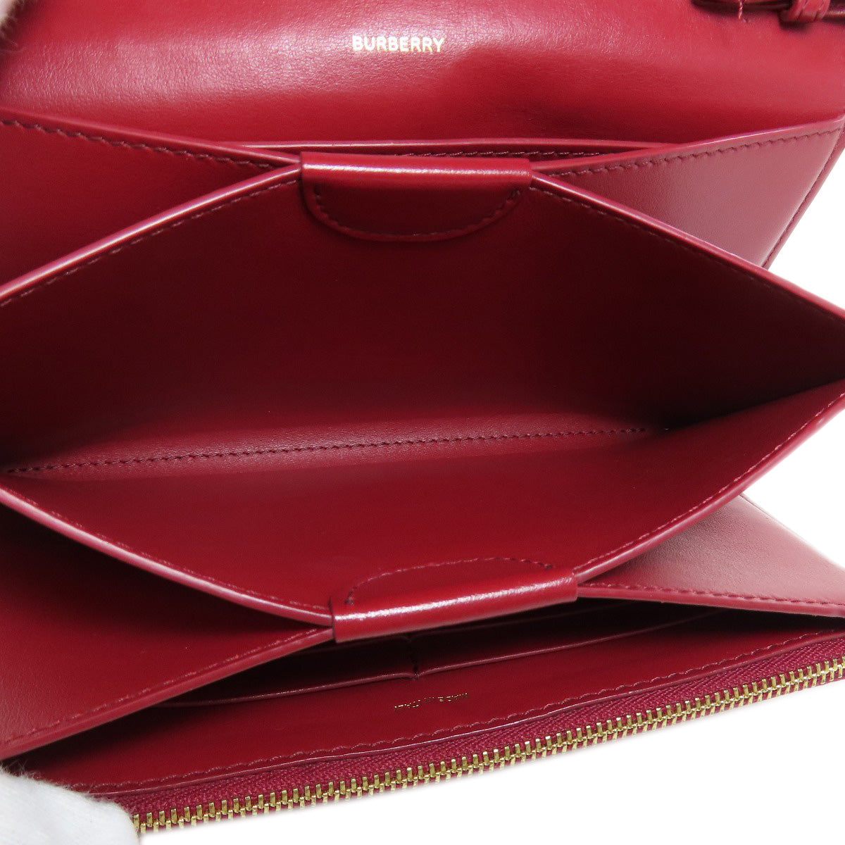 BURBERRY – Long Shoulder Wallet – Red Leather – 100% Authentic ✨Previously Owned Very Good Condition ~32% Off MSRP