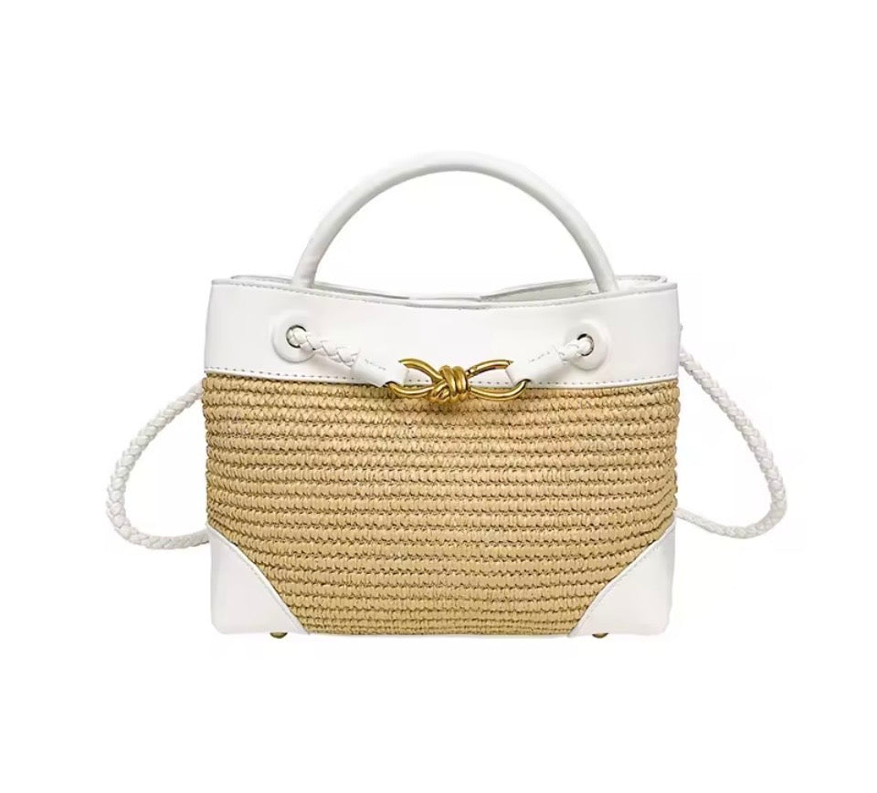 Structured Mini Tote with Woven or Smooth Finish – Multiple Colours – Resort Style (Generic)