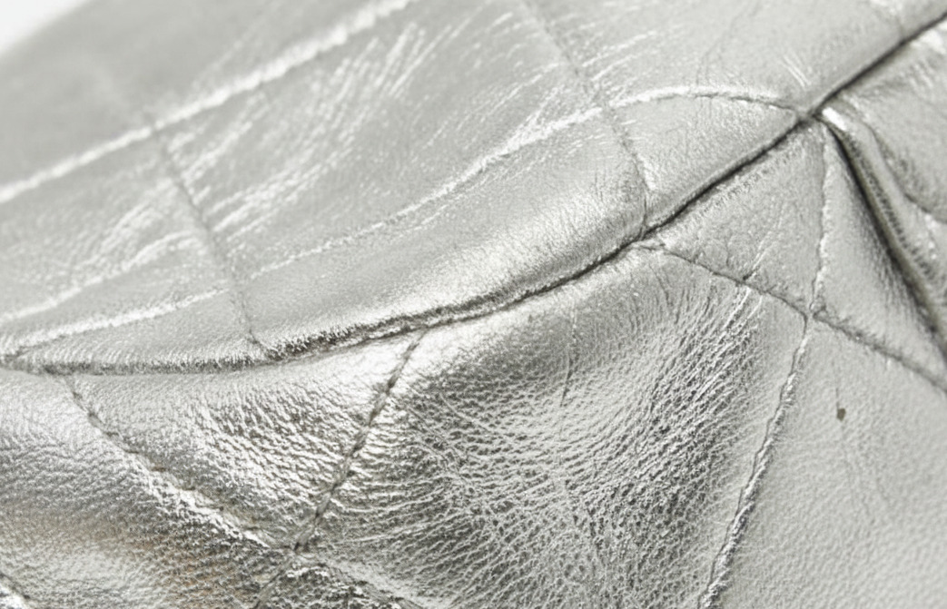 Chanel Coco Mark Matelassé Lambskin Chain Silver Shoulder Bag Previously Owned Authentic | *Editors Choice*