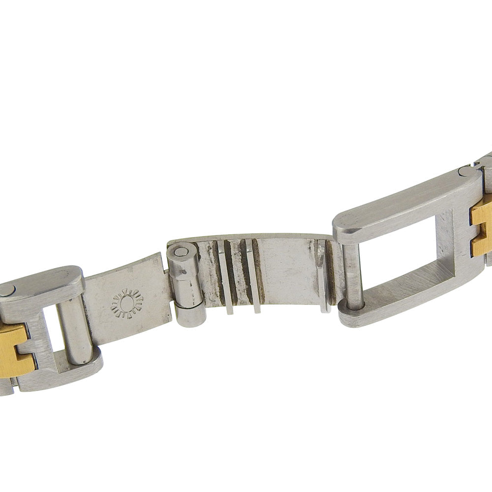 HERMÈS – Stainless Steel & Gold-Plated Quartz Watch – White Dial – Women’s Serie Model – 100% Authentic ✨Previously Owned Very Good Condition ~31% Off MSRP