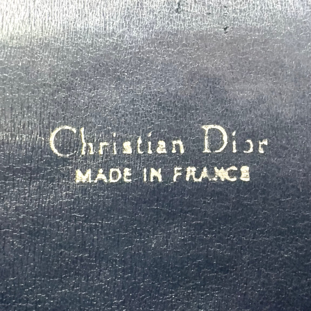 Christian Dior Trotter Clutch Bag Navy Black Canvas & Leather – Good Condition | L’LUXE Vintage