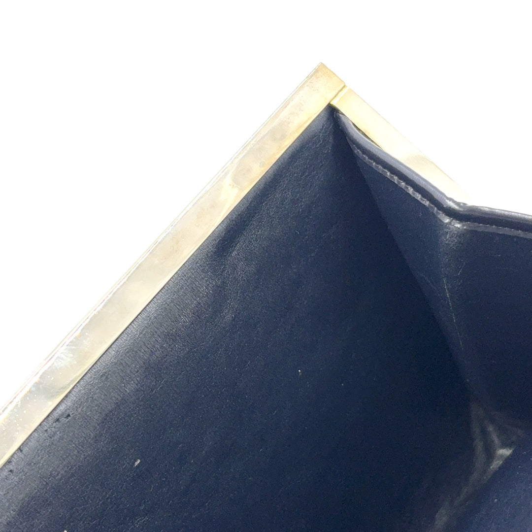 Christian Dior Trotter Clutch Bag Navy Black Canvas & Leather – Good Condition | L’LUXE Vintage