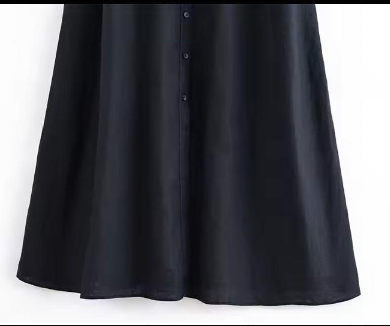 Black Minimalist Maxi Sleeveless Dress