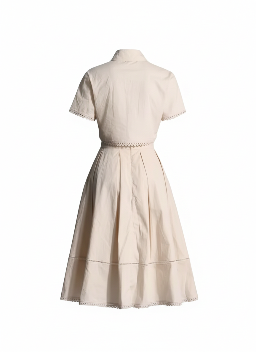 A-Lined Skirt & Lapel Top