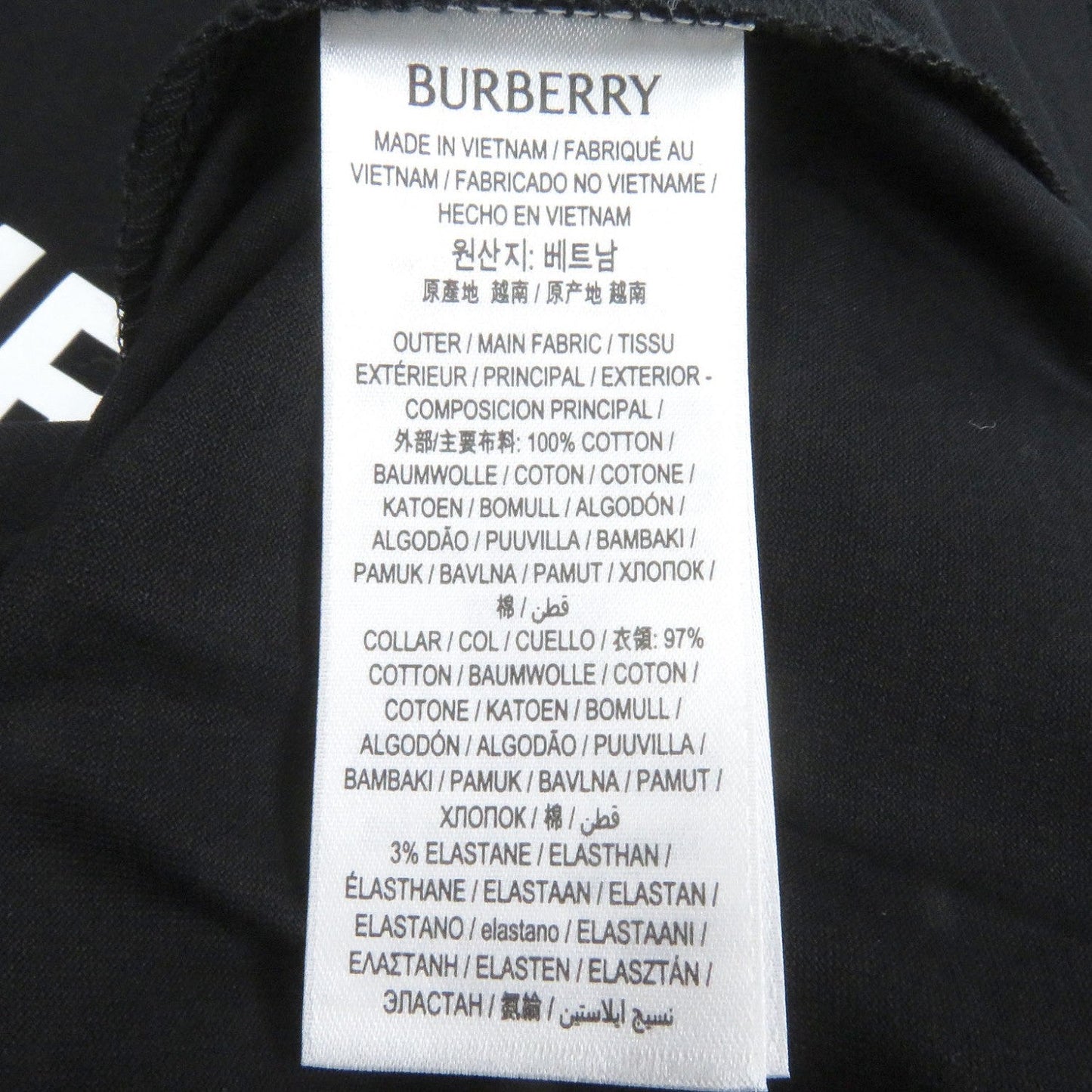 BURBERRY – Short Sleeve T-Shirt – Cotton Black size Medium-New