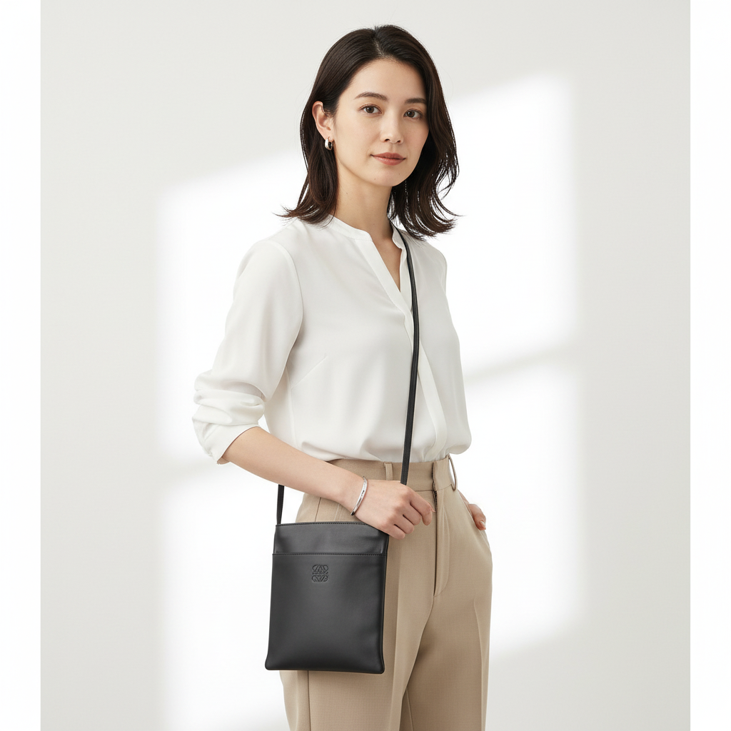 LOEWE – Anagram Logo Shoulder Bag – Brown Leather – Spain – 100% Authentic Previously Owned (Very Good Condition) ~23–30% Off MSRP