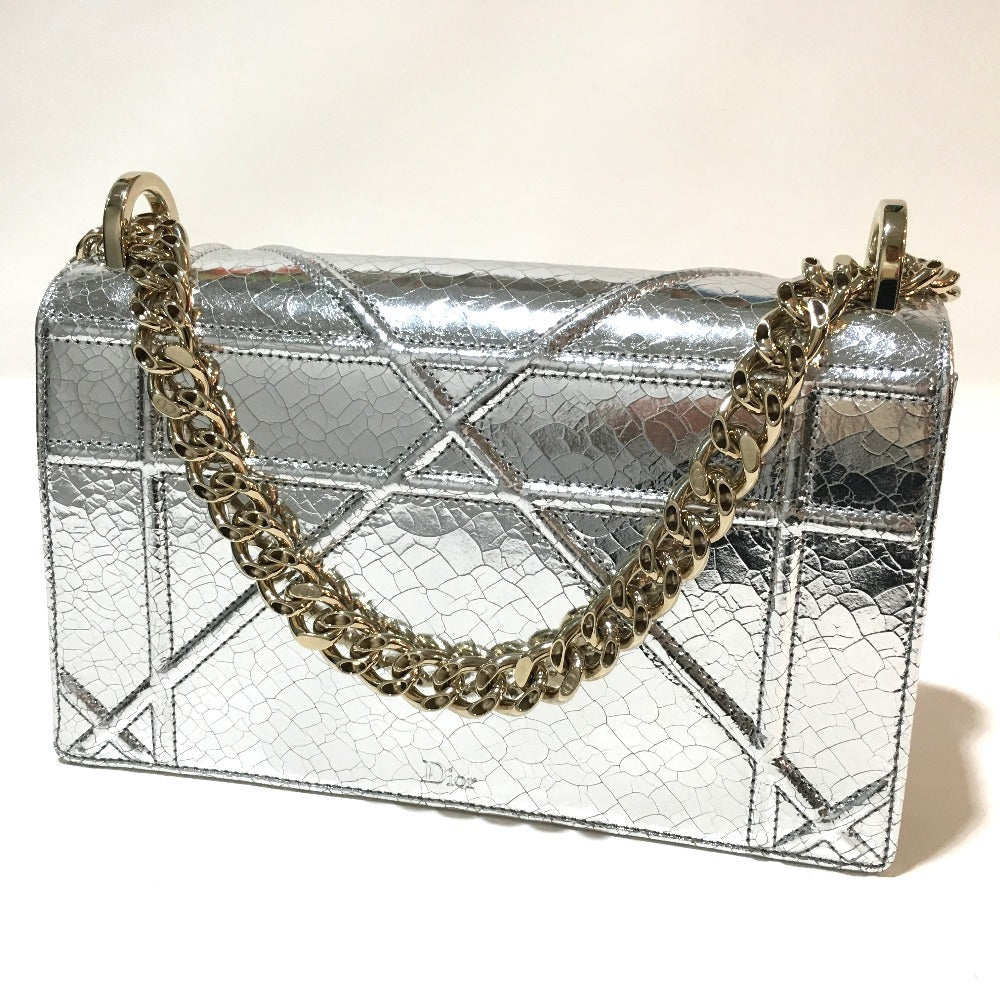 DIOR – Diorama Small Flap Shoulder Bag – Silver Leather – 100% Authentic ✨Previously Owned ~41% Off MSRP
