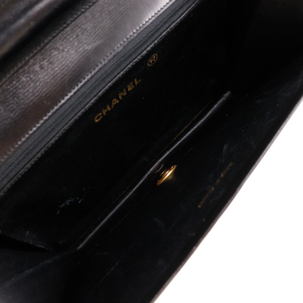 CHANEL vintage Chain Shoulder bag in black calfskin with classic COCO Mark harware ✨Previously Owned Vintage Condition